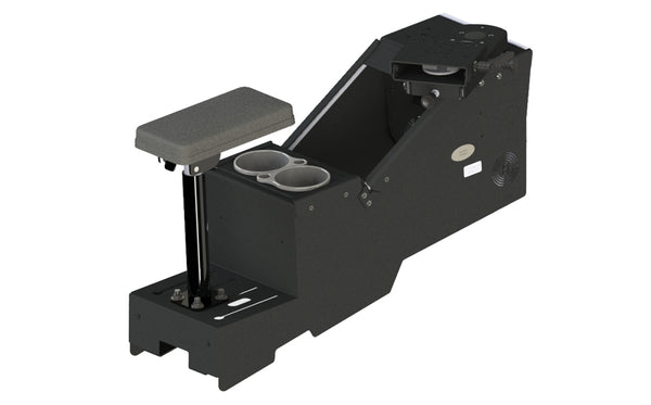 7170-0735-04 - KIT - 2020+ Ford Utility Short Console Box with Cup Holder, Pole Armrest, and Mongoose motion attachment