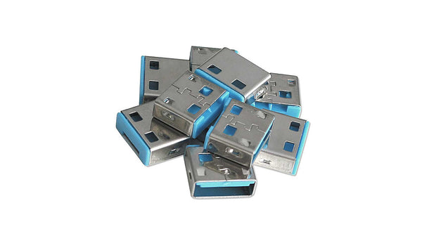 7300-0108 - LINDY USB Port Blockers (10 Pack) - 10 pack port blockers only (Blue)