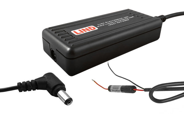 7300-0443 - LIND 12-32Vdc BARE WIRE power adapter for the Panasonic FZ-L1 computer. 5Vdc output voltage, 2 amps output current. Barrel input plug. REPLACES 18797.