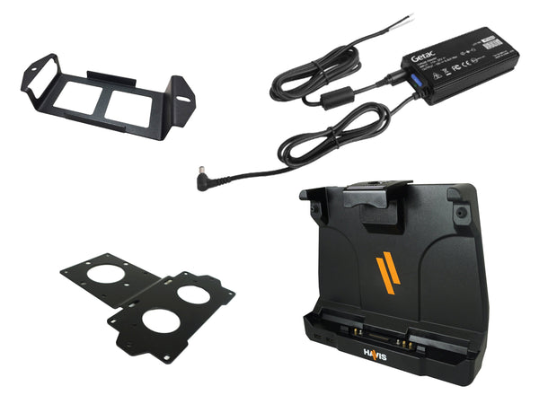 Havis PKG-DS-GTC-1102-3-BW | Package – Docking Station For Getac UX10 Tablet With Pass-Thru Antenna Connections, External Power Supply with Bare Wire & Power Supply Mounting Bracket