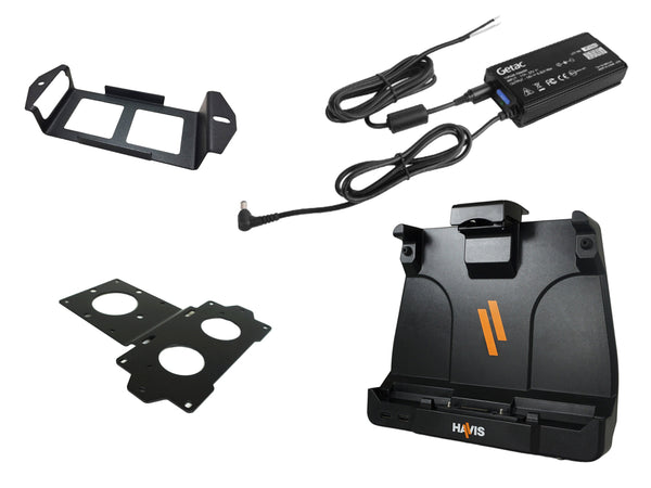 Havis PKG-DS-GTC-1102-BW | Package – Docking Station For Getac UX10 Tablet With External Power Supply with Bare Wire & Power Supply Mounting Bracket