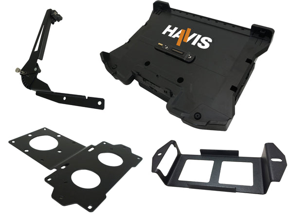 Havis PKG-DS-GTC-1404-3 | Package – Docking Station for Getac S510 Laptop with Triple Pass-Through Antenna Connection, Power Supply Mounting Brackets & Screen Support