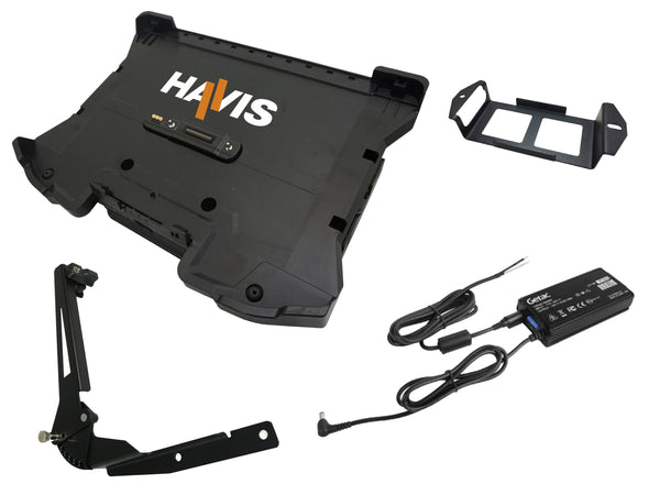 Havis PKG-DS-GTC-1406-BW | Package – Cradle for Getac S510 Laptop with Getac Power Supply with Bare Wire, & Screen Support