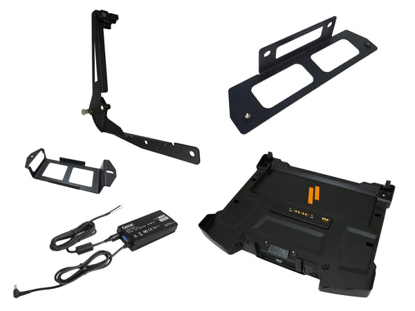 Havis PKG-DS-GTC-617-3-BW | Package – Docking Station For Getac S410 Notebook With Triple Pass-Thru Antenna Connections, External Power Supply with Bare Wire, Power Supply Mounting Bracket & Screen Support