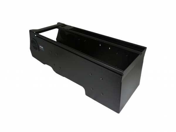 Havis C-VSW-3000-F150-1 - 12.5-in Wide Flat 30-in Vehicle-Specific Console for 2017-2022 Ford F-250, 350, 450 XL and XLT Super Duty pickup, F-450 and 550 cab chassis, 2015-2020 F-150 SSV, 2018-2020 F-150 Responder, 2015-2020 Ford F-150 XL and XLT pickup