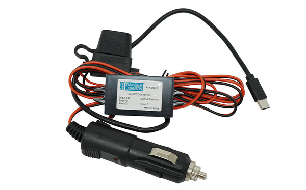 19249 - POWER SUPPLY 12-24 VDC 5V 3A CIG PLUG USB-C