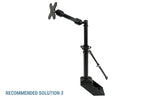 7110-1325 - Zirkona Welded Pole Mount (4 bolt hole to vehicle base)
