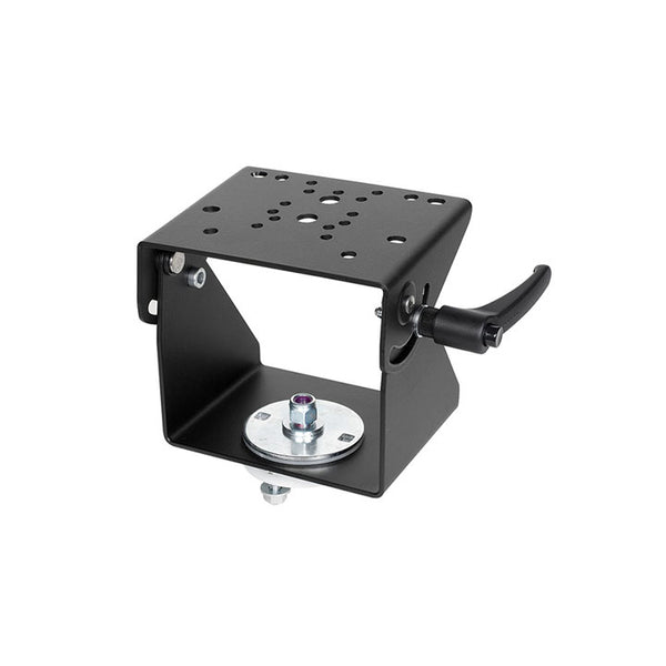 7160-0776 - TALL Clevis with 3-stud adapter plate for smiley-face mounting pattern, GJ, VESA 75, AMPS, NEC mounting patterns. 