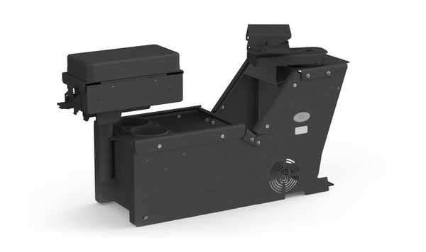 7170-0166-10 - KIT - 2012-2019 Ford PI Utility (2012+) Console Box, Cup Holder, Printer Arm Rest, and TS5 Motion Attachment.  Includes 3 faceplates and 3 filler panels.