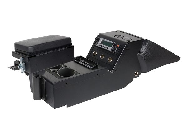 7170-0564-02 - Kit, 2011-2020 Dodge Charger Console Box (Short), Cup Holder and Printer Armrest.   Includes 3  faceplates and 3  filler panels.