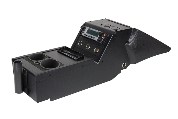 7170-0564-03 - Kit, 2011-2020 Dodge Charger Console Box (Short), Cup Holder and Vertical Surface Mount w/ hardware bag (for armrest).   Includes 3  faceplates and 3  filler panels.