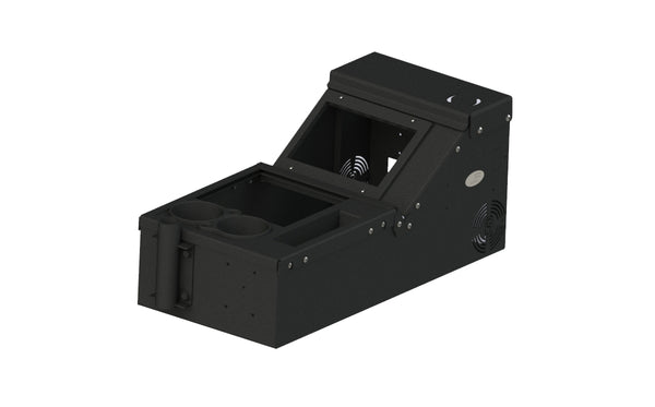 7170-0567-03 - KIT - WIDE BODY CONSOLE, CUP HOLDER, POCKET, VERTICAL SURFACE MOUNT  w/ HARDWARE;  Includes 3  faceplates and 3  filler panels.