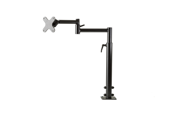7170-0590 - HEIGHT-ADJUSTABLE EXTENDING DESKTOP MOUNT  (Includes 7110-1246 Dual Articulating Arm, 7110-1259 Medium 2-Down joiner, 7110-1316 75 x75 Surface Base, 14140 Vesa 75/100 Adapter Plate)