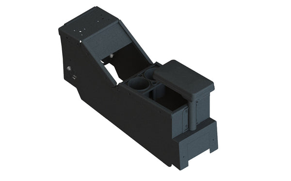 7170-0734-07 - KIT - 2020+ Ford Utility Low Profile Console Box with Cup Holder, Rear Armrest, 15082 relocation panel