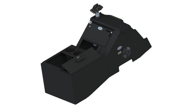 7170-0883-01 - KIT - 2021+ Ford F-150 Wide Body Console Box with Printer Mount, Cup Holder, and Rear Armrest 