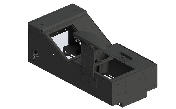 7170-1006-01 - KIT - Universal Wide Body Console Box with Locked Storage Pocket, Cup Holder and Armrest; Includes 3 faceplates and 3 filler panels.