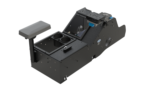7170-1062-02 - KIT - 2019+ Chevy Silverado Wide Body Console - with Cup Holder, Tall Armrest & Mongoode XLE 9