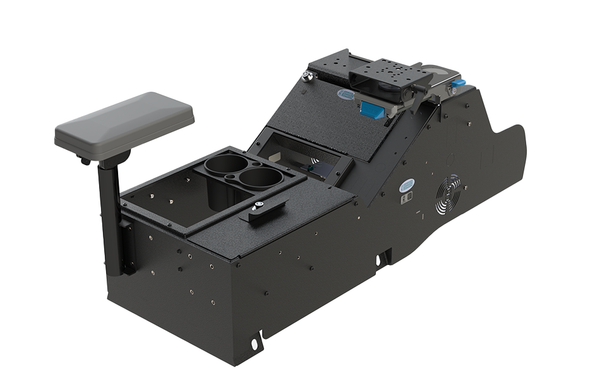 7170-1063-02 - KIT - 2019+ Chevy Silverado Wide Body Console with Printer Mount, Cup Holder, Tall Armrest & Mongoose XLE 9