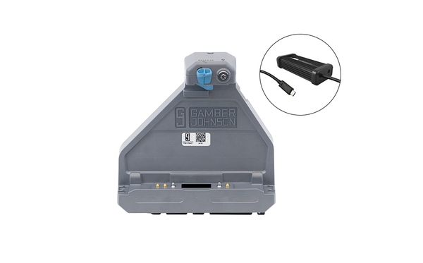 7170-1089-03 - KIT: Getac ZX80 TRI RF Vehicle Cradle (no port replication) with LIND USB-C 11-16V Auto Power Adapter (#7300-0593)