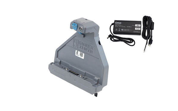 7170-1126-00 - KIT: Getac ZX80 NO RF Vehicle Docking Station with Getac 120W Auto Power Adapter w/ Bare Wire Lead (#7300-0516)