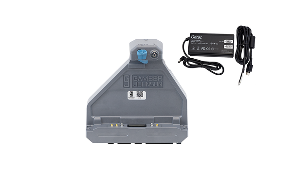 7170-1126-03 - KIT: Getac ZX80 TRI RF Vehicle Docking Station with Getac 120W Auto Power Adapter w/ Bare Wire Lead (#7300-0516)