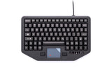 7300-0084 - Full Travel Keyboard with Attachment Versatility.  12 Function Keys,  88-Key Functionality,  Integrated Backlighting,  Integrated Touchpad,  Mobile Mounting Holes,  One-Touch Emergency Key.