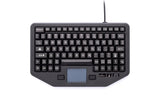 7300-0180 - Backlit Keyboard with Integrated Touchpad.  12 Function Keys,  88-Key Functionality,  Integrated Backlighting,  Integrated Touchpad,  Mobile Mounting Holes,  One-Touch Emergency Key.
