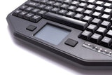 7300-0180 - Backlit Keyboard with Integrated Touchpad.  12 Function Keys,  88-Key Functionality,  Integrated Backlighting,  Integrated Touchpad,  Mobile Mounting Holes,  One-Touch Emergency Key.