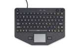 7300-0332 - iKey Keyboard SL-80-TP, a compact, lightweight, and fully-rugged mobile keyboard. This keyboard is fully-sealed and designed to meet NEMA 4X specifications, meaning it is resistant to dirt, dust, water, ice and corrosives. 