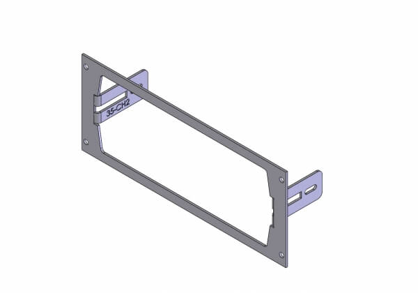 Havis C-EB35-CH2-1P | 1-Piece Equipment Mounting Bracket, 3.5″ Mounting Space, Fits Harris/L3Harris CH25 remote control head