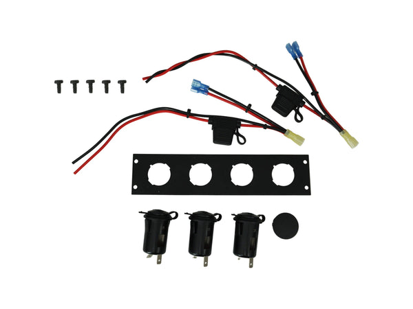 Havis C-LP-3 | Console Accessory Bracket Kit with 3 Lighter Plug Outlets