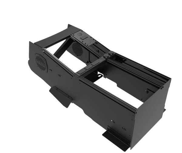 Havis C-VSW-1014-RAM-2 | Vehicle-Specific 24″ Wide Angled Console for 2022-2024 Ram DT 1500 without Manual Transfer Case Shifter & OEM Console