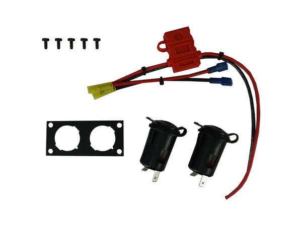 Havis C-W-LP2 | Dual Lighter Plug Socket Bracket w/ 2 Lighter Plugs for Wide VSW Consoles