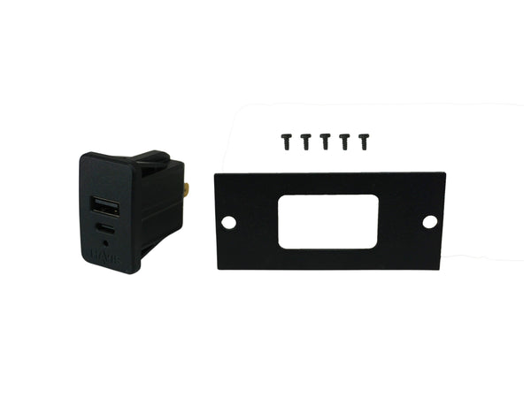 Havis C-W-USB-1 | Console Accessory Bracket Kit with 1 USB-C & USB Type A Dual Port Charger for 3.3″ Section of VSW Consoles