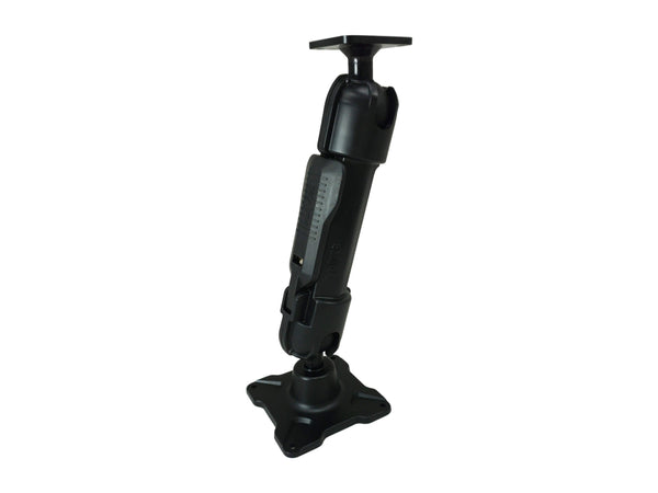 Havis DBM-1150-CL-0104 | Dual Ball Mount with 1.50″ Clamp-Style Long Housing, One Standard AMPS Plate & One Long VESA 75 Plate