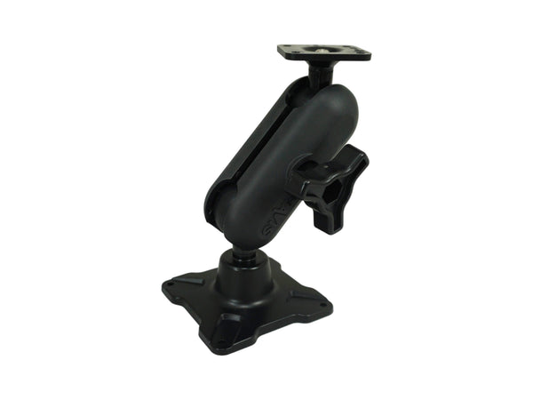 Havis DBM-1150-KS-0104 | Dual Ball Mount with 1.50″ Knob-Style Standard Housing, One Standard AMPS Plate & One Long VESA 75 Plate