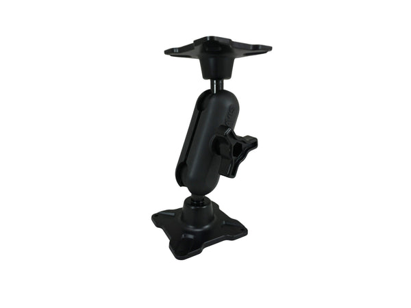 Havis DBM-1150-KS-0404 | Dual Ball Mount with 1.50″ Knob-Style Standard Housing, Two Long Stem VESA 75 Plates