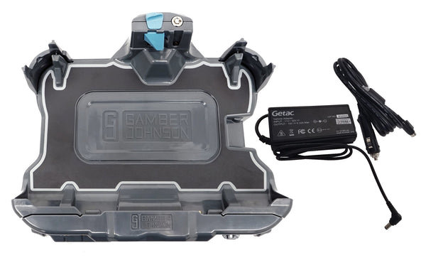 7170-0961-00 - Kit: Getac ZX10 No RF Vehicle Docking Station (7160-1675-00) with Getac 120W Auto Power Adapter w/Cigarette Lighter Connector (7300-0471)