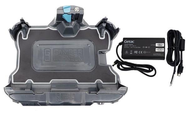 7170-0962-00 - KIT: Getac ZX10 No RF Vehicle Docking Station (7160-1675-00) with Getac 120W Auto Power Adapter with Bare Wire Lead (7300-0516)