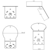 RAM Angled Round Adapter Plate for XM and GPS Antennas - RAM-344U