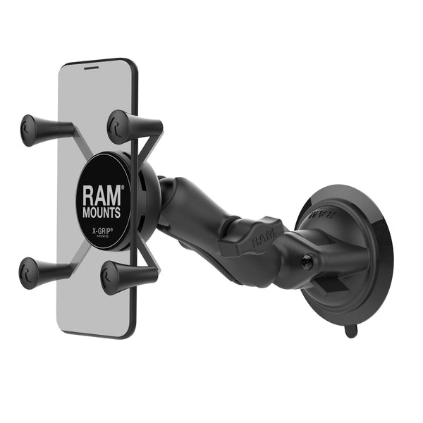 RAM® Twist-Lock™ Suction Cup Double Ball Mount - Medium