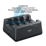 CF-VCB331M Panasonic 4-Bay Battery Charger for TOUGHBOOK 33 - Includes AC Power Adapter