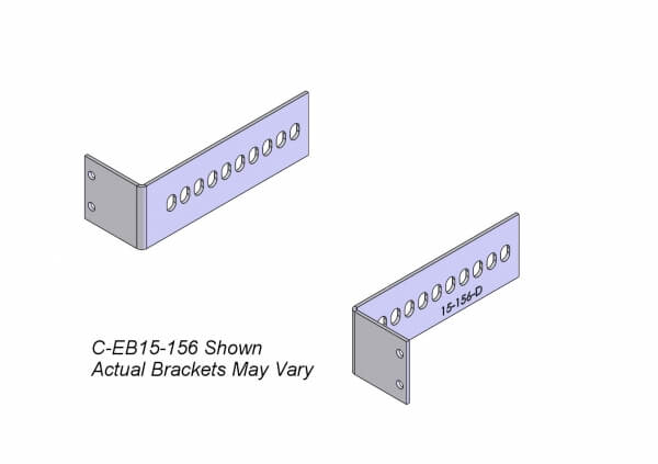 Havis C-EB15-112 | 2-Piece Equipment Mounting Bracket, 1.5″ Mounting Space, 1.12″ Bend