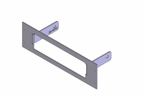 Havis C-EB25-WPC-1P - 1-Piece Equipment Mounting Bracket, 2.5-in Mounting Space, Fits Whelen PCCS9RW switch box