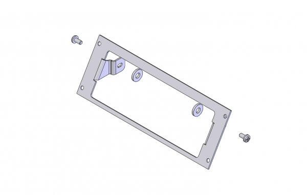 Havis C-EB30-XTL-1P-A - 1-Piece Angled Equipment Mounting Bracket, 3-in Mounting Space, Fits Motorola Remote Radio Heads