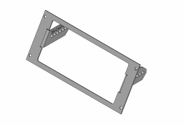 Havis C-EB35-CH7-1P-A - Angled 1-Piece Equipment Mounting Bracket, 3.5-in Mounting Space, Fits M/A-COM CH-721