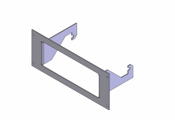 Havis C-EB35-PA3-1P - 1-Piece Equipment Mounting Bracket, 3.5-in Mounting Space, Fits Federal Signal PA-300