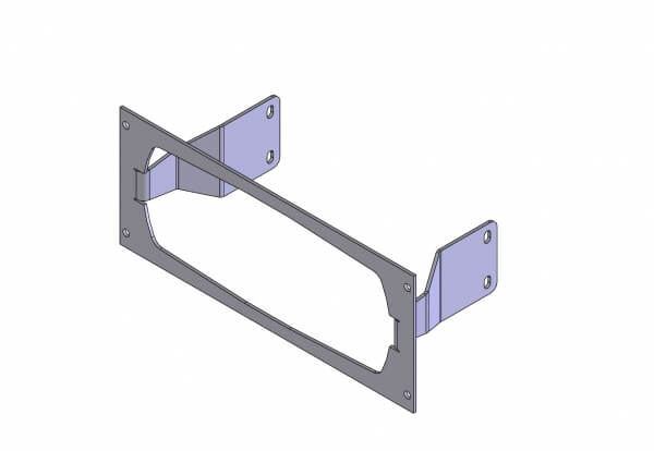 Havis C-EB35-T91S-1P - 1-Piece Equipment Mounting Bracket, 3.5-in Mounting Space, Fits Tait TM9155