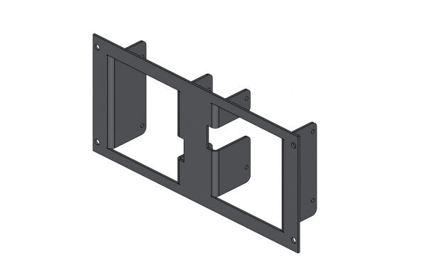 Havis C-EB40-KVC2-1P - 1-Piece Equipment Bracket, 4-in Mounting Space, Fits Two Kenwood KVC-23 Chargers