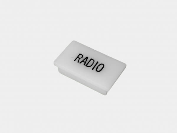 Havis C-LABEL-RADIO - Standard White Switch Label W/ Black Imprint